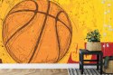 Fototapeta Piłka Koszykowa W Stylu Graffiti Flizelina 208x146 FT-3159-VEXL