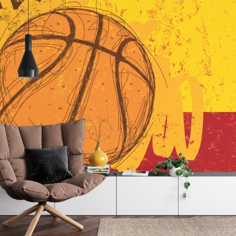 Fototapeta Piłka Koszykowa W Stylu Graffiti Vinyl Gładki 152.5x104 FT-3159-VGL