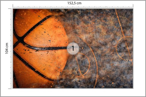 Fototapeta Piłka Na Tle Boiska Vinyl Gładki 152.5x104 FT-3123-VGL