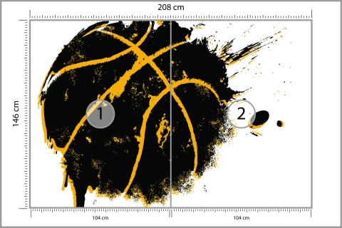 Fototapeta Piłka W Stylu Graffiti Flizelina 208x146 FT-3160-VEXL