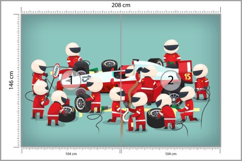 Fototapeta Pit Stop Bolidu F1 Flizelina 208x146 FT-3785-VEXL
