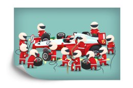 Fototapeta Pit Stop Bolidu F1 Vinyl Gładki 152.5x104 FT-3785-VGL