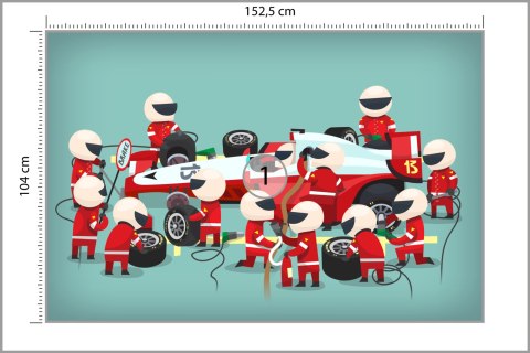 Fototapeta Pit Stop Bolidu F1 Vinyl Gładki 152.5x104 FT-3785-VGL