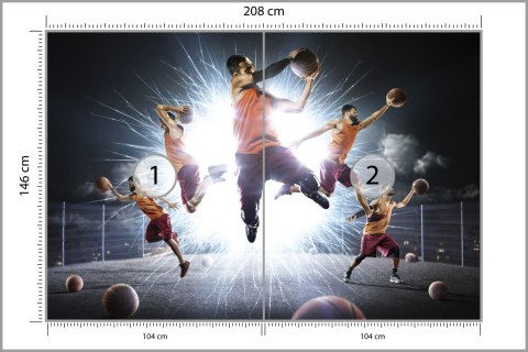 Fototapeta Uliczna Koszykówka Flizelina 208x146 FT-3131-VEXL