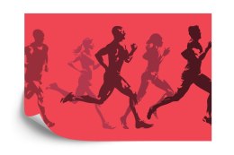 Fototapeta Abstrakcyjni Sportowcy Podczas Biegu Flizelina 208x146 FT-3656-VEXL