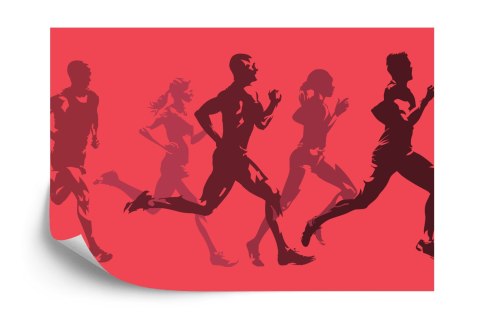Fototapeta Abstrakcyjni Sportowcy Podczas Biegu Flizelina 208x146 FT-3656-VEXL