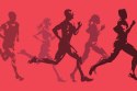 Fototapeta Abstrakcyjni Sportowcy Podczas Biegu Vinyl Gładki 152.5x104 FT-3656-VGL