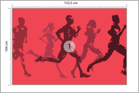 Fototapeta Abstrakcyjni Sportowcy Podczas Biegu Vinyl Gładki 152.5x104 FT-3656-VGL