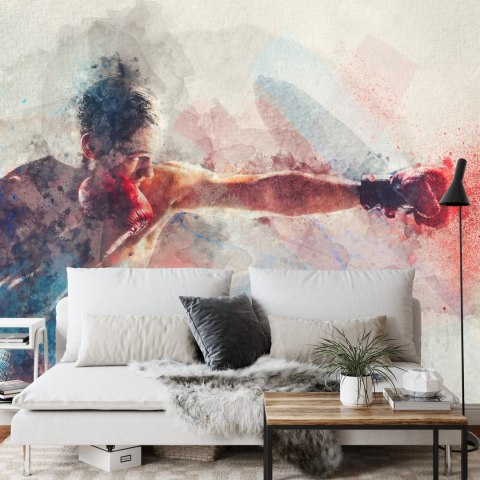 Fototapeta Bokser Malowany Akwarelą Vinyl Gładki 152.5x104 FT-3435-VGL
