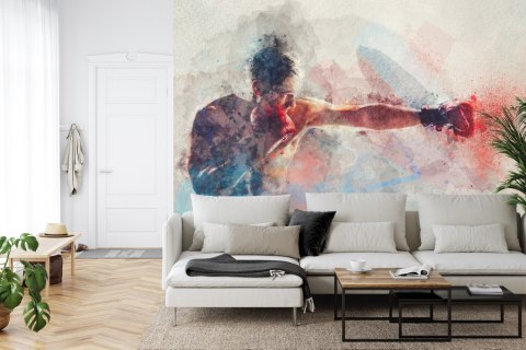 Fototapeta Bokser Malowany Akwarelą Vinyl Gładki 152.5x104 FT-3435-VGL