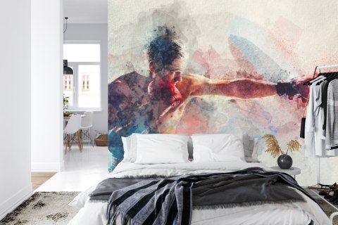 Fototapeta Bokser Malowany Akwarelą Vinyl Gładki 152.5x104 FT-3435-VGL