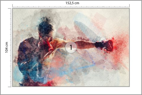 Fototapeta Bokser Malowany Akwarelą Vinyl Gładki 152.5x104 FT-3435-VGL