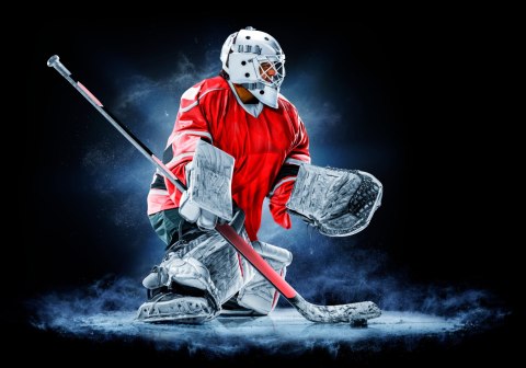 Fototapeta Bramkarz Hokejowy Vinyl Gładki 152.5x104 FT-3848-VGL