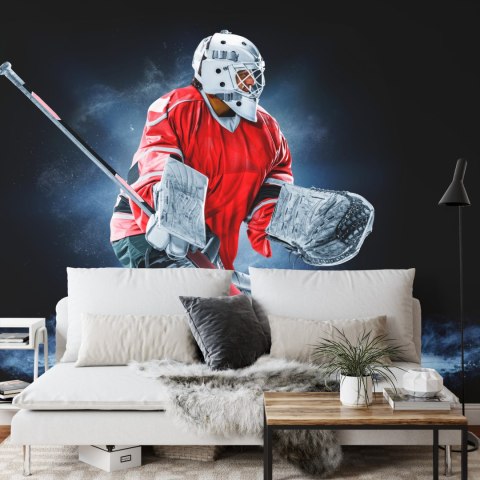 Fototapeta Bramkarz Hokejowy Vinyl Gładki 152.5x104 FT-3848-VGL