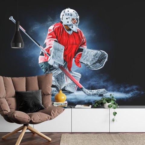 Fototapeta Bramkarz Hokejowy Vinyl Gładki 152.5x104 FT-3848-VGL