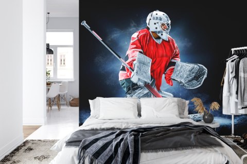 Fototapeta Bramkarz Hokejowy Vinyl Gładki 152.5x104 FT-3848-VGL