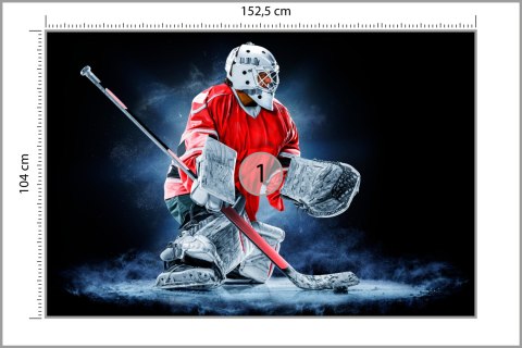 Fototapeta Bramkarz Hokejowy Vinyl Gładki 152.5x104 FT-3848-VGL