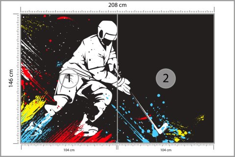 Fototapeta Hokeista Flizelina 208x146 FT-3850-VEXL