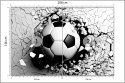 Fototapeta Piłka Nożna - Efekt 3D Flizelina 208x146 FT-1009-VEXL