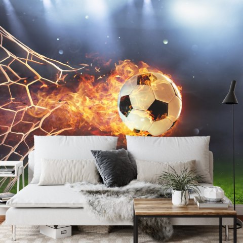 Fototapeta Piłka Nożna W Płomieniach Flizelina 208x146 FT-1013-VEXL
