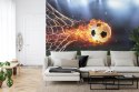 Fototapeta Piłka Nożna W Płomieniach Vinyl Gładki 152.5x104 FT-1013-VGL