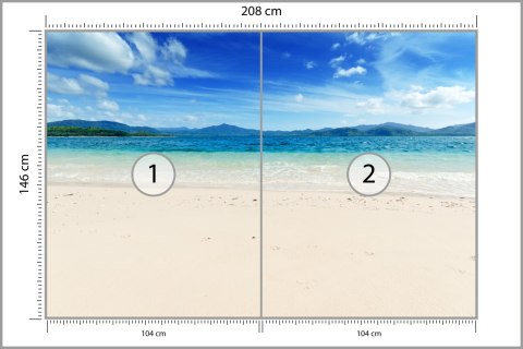 Fototapeta Plaża Morze Piasek Flizelina 208x146 FT-400-VEXL