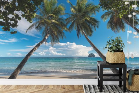 Fototapeta Plaża Ocean Palmy Vinyl Gładki 152.5x104 FT-394-VGL