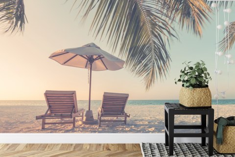 Fototapeta Plaża Ocean Palmy Vinyl Gładki 152.5x104 FT-396-VGL