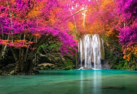 Fototapeta Wodospad Erawan Flizelina 208x146 FT-565-VEXL