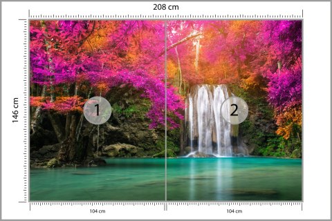 Fototapeta Wodospad Erawan Flizelina 208x146 FT-565-VEXL