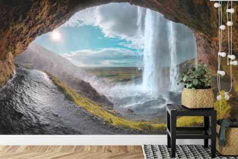 Fototapeta Wodospad Jaskinia Flizelina 208x146 FT-557-VEXL