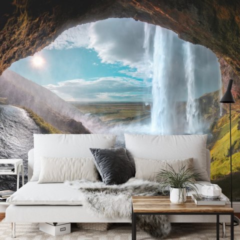 Fototapeta Wodospad Jaskinia Vinyl Gładki 152.5x104 FT-557-VGL