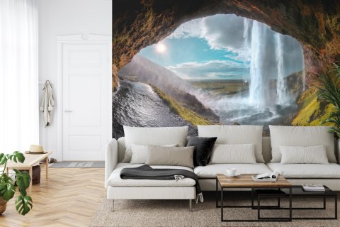 Fototapeta Wodospad Jaskinia Vinyl Gładki 152.5x104 FT-557-VGL