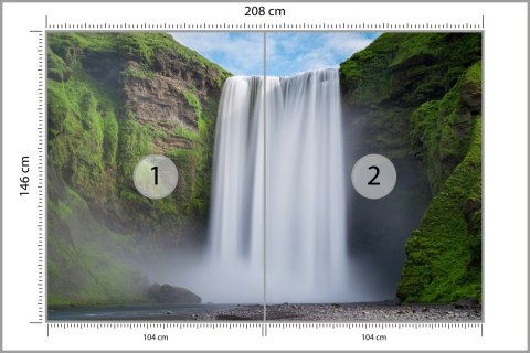 Fototapeta Wodospad Skógafoss Flizelina 208x146 FT-559-VEXL