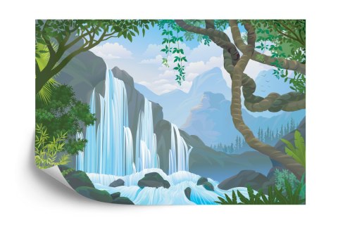 Fototapeta Wodospad W Dżungli Flizelina 208x146 FT-573-VEXL