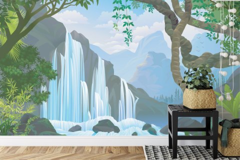 Fototapeta Wodospad W Dżungli Flizelina 208x146 FT-573-VEXL