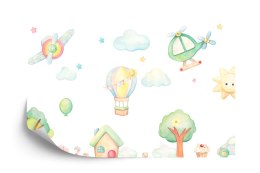 Fototapeta Akwarelowe Miasteczko Flizelina 208x146 FT-2370-VEXL