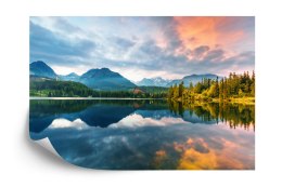 Fototapeta Jezioro Szczyrbskie W Tatrach Wysokich Na Słowacji Vinyl Gładki 152.5x104 FT-3892-VGL