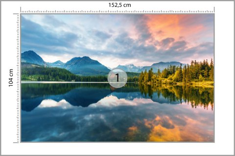 Fototapeta Jezioro Szczyrbskie W Tatrach Wysokich Na Słowacji Vinyl Gładki 152.5x104 FT-3892-VGL