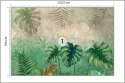 Fototapeta Tropikalne Rośliny Na Abstrakcyjnym Tle Vinyl Gładki 152.5x104 FT-3618-VGL
