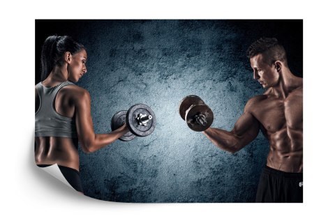 Fototapeta Umięśniony Mężczyzna I Wysportowana Kobieta Flizelina 208x146 FT-3941-VEXL