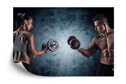 Fototapeta Umięśniony Mężczyzna I Wysportowana Kobieta Vinyl Gładki 152.5x104 FT-3941-VGL