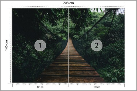 Fototapeta Wiszący Most W Lesie Flizelina 208x146 FT-4050-VEXL