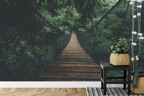 Fototapeta Wiszący Most W Lesie Vinyl Gładki 152.5x104 FT-4050-VGL