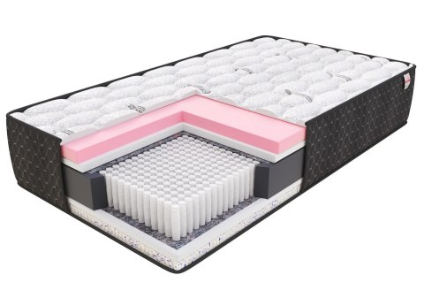 Materac micropocketowy TASSO lateks ocean blue gel, visco - 80 x 200 - H4 twardy - 24 cm