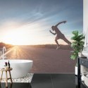 Fototapeta Biegnący Sportowiec Na Drodze 3D Vinyl Gładki 152.5x104 FT-3658-VGL