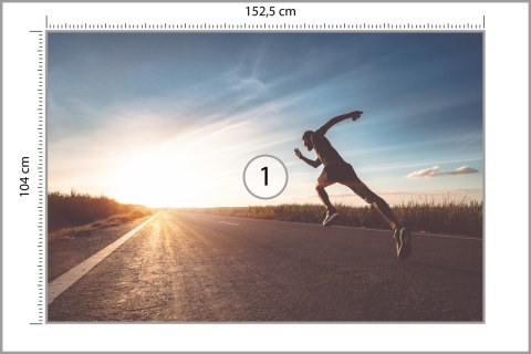 Fototapeta Biegnący Sportowiec Na Drodze 3D Vinyl Gładki 152.5x104 FT-3658-VGL