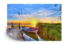 Fototapeta Łódka Przy Pomoście Flizelina 208x146 FT-4134-VEXL