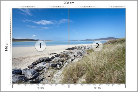 Fototapeta Plaża Morze Skały Flizelina 208x146 FT-405-VEXL