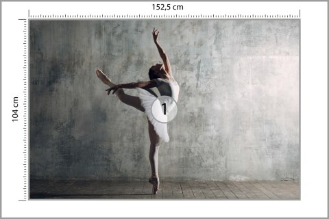 Fototapeta Tańcząca Baletnica Na Tle Betonowej Ściany Vinyl Gładki 152.5x104 FT-3831-VGL